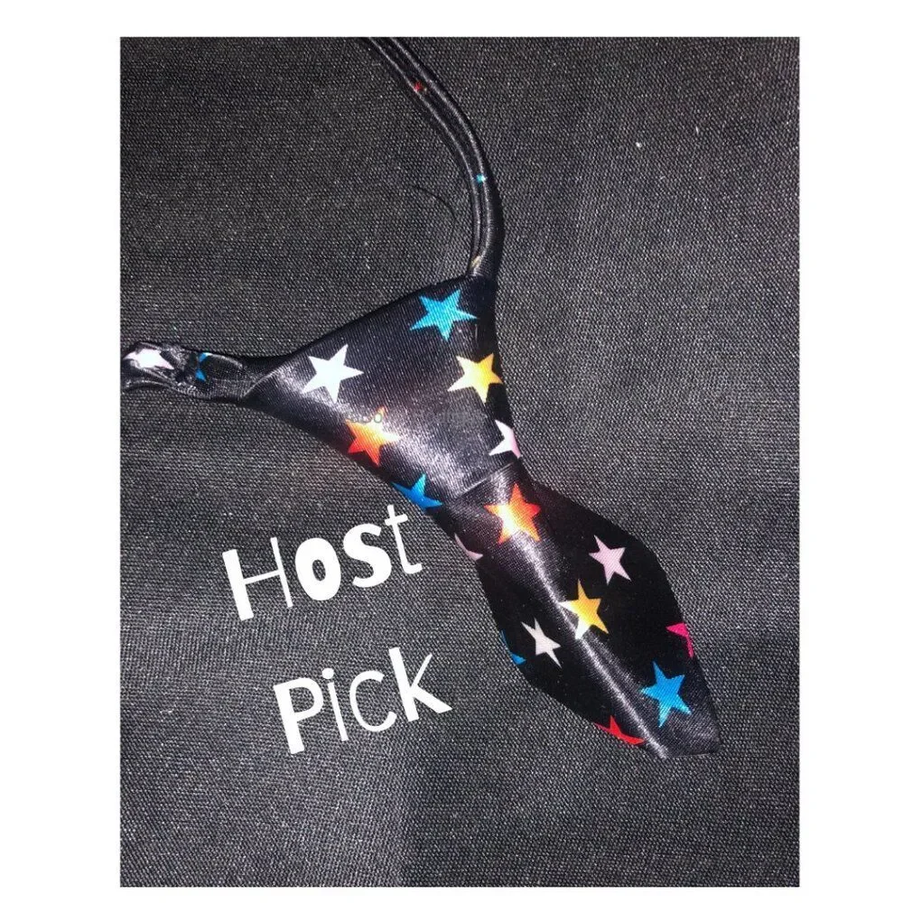 Multicolored Stars Mini Tie - Fun Prints =PETS= TY119 NWT